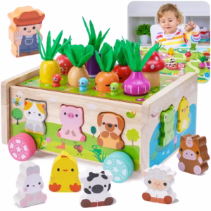 KMTJT Montessori Wooden Toys for 1 Year Old, 1st Birthday Gifts for Toddlers